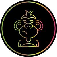 Suspicious Line Gradient Due Color Icon vector