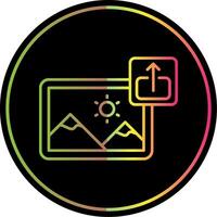 Export Line Gradient Due Color Icon vector