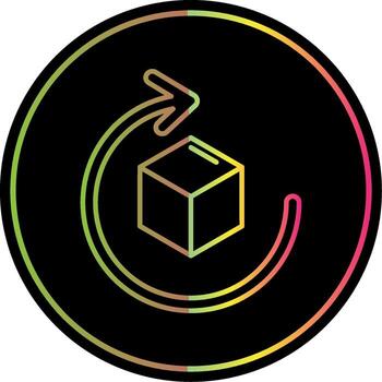 Rotate Line Gradient Due Color Icon vector