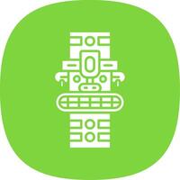 Totem Glyph Curve Icon vector