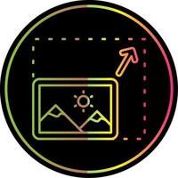 Resize Line Gradient Due Color Icon vector