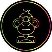 Angry Line Gradient Due Color Icon vector