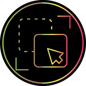 excluir línea degradado debido color icono vector