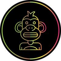 Shocked Line Gradient Due Color Icon vector
