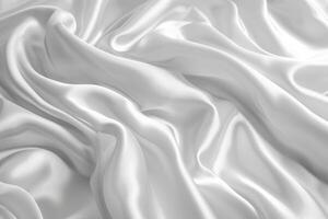 AI generated White gray satin texture with soft blur pattern. photo