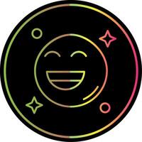 Smile Line Gradient Due Color Icon vector