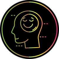 Happiness Line Gradient Due Color Icon vector