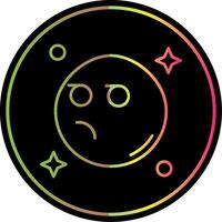 Suspicious Line Gradient Due Color Icon vector