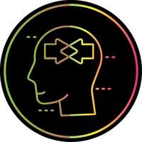 Conflict Line Gradient Due Color Icon vector