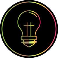 Bulb Line Gradient Due Color Icon vector