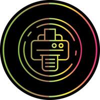 print Line Gradient Due Color Icon vector
