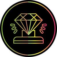 Diamond Line Gradient Due Color Icon vector