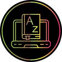 Dictionary Line Gradient Due Color Icon vector