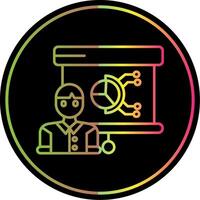 Presentation Line Gradient Due Color Icon vector