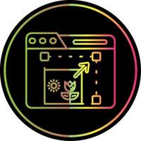 Resize Line Gradient Due Color Icon vector