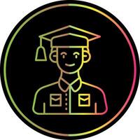 Student Line Gradient Due Color Icon vector