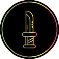 Dagger Line Gradient Due Color Icon vector