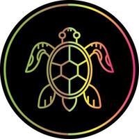 Turtle Line Gradient Due Color Icon vector