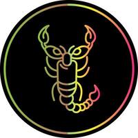 Scorpion Line Gradient Due Color Icon vector