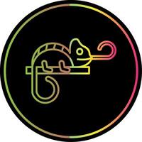 Chameleon Line Gradient Due Color Icon vector