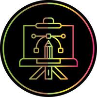 Canvas Line Gradient Due Color Icon vector
