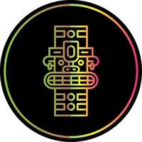 Totem Line Gradient Due Color Icon vector