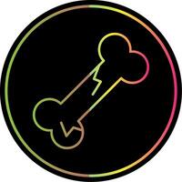 Bone Line Gradient Due Color Icon vector
