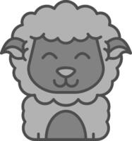 Relieved Line Filled Greyscale Icon vector