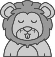 Cute Line Filled Greyscale Icon vector