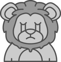 Cry Line Filled Greyscale Icon vector