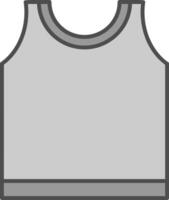 Top Line Filled Greyscale Icon vector