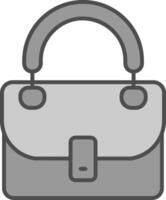 Purse Line Filled Greyscale Icon vector