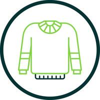 Sweater Line Circle Icon vector