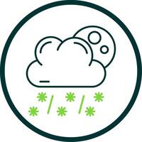 Snow Line Circle Icon vector