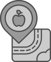 Glossaries Line Filled Greyscale Icon vector