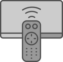 Remote Line Filled Greyscale Icon vector