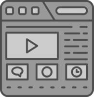 Website Line Filled Greyscale Icon vector