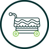 Cart Line Circle Icon vector