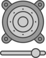 Speaker Line Filled Greyscale Icon vector