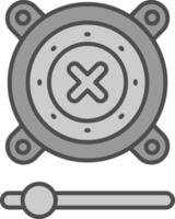 Speaker Line Filled Greyscale Icon vector