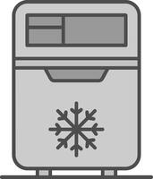 Refrigerator Line Filled Greyscale Icon vector