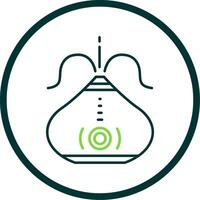 Humidifier Line Circle Icon vector