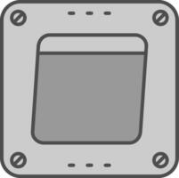 Swtich Line Filled Greyscale Icon vector