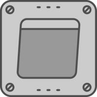 Swtich Line Filled Greyscale Icon vector