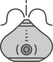 Humidifier Line Filled Greyscale Icon vector