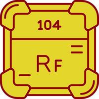 Rutherfordium Vintage Icon vector