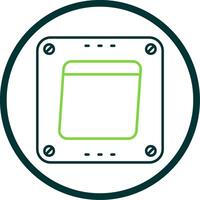 Swtich Line Circle Icon vector