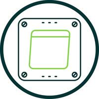 Swtich Line Circle Icon vector