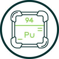 Plutonium Line Circle Icon vector