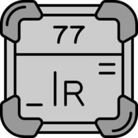 Iridium Line Filled Greyscale Icon vector